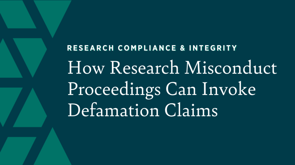 How Research Misconduct Proceedings Can Invoke Defamation Claims